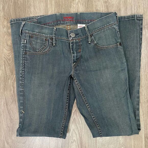 Levis Red Bootcut Low Rise Y2K Blue Jeans Womens Size 27 30 x 30 - Picture 4 of 6
